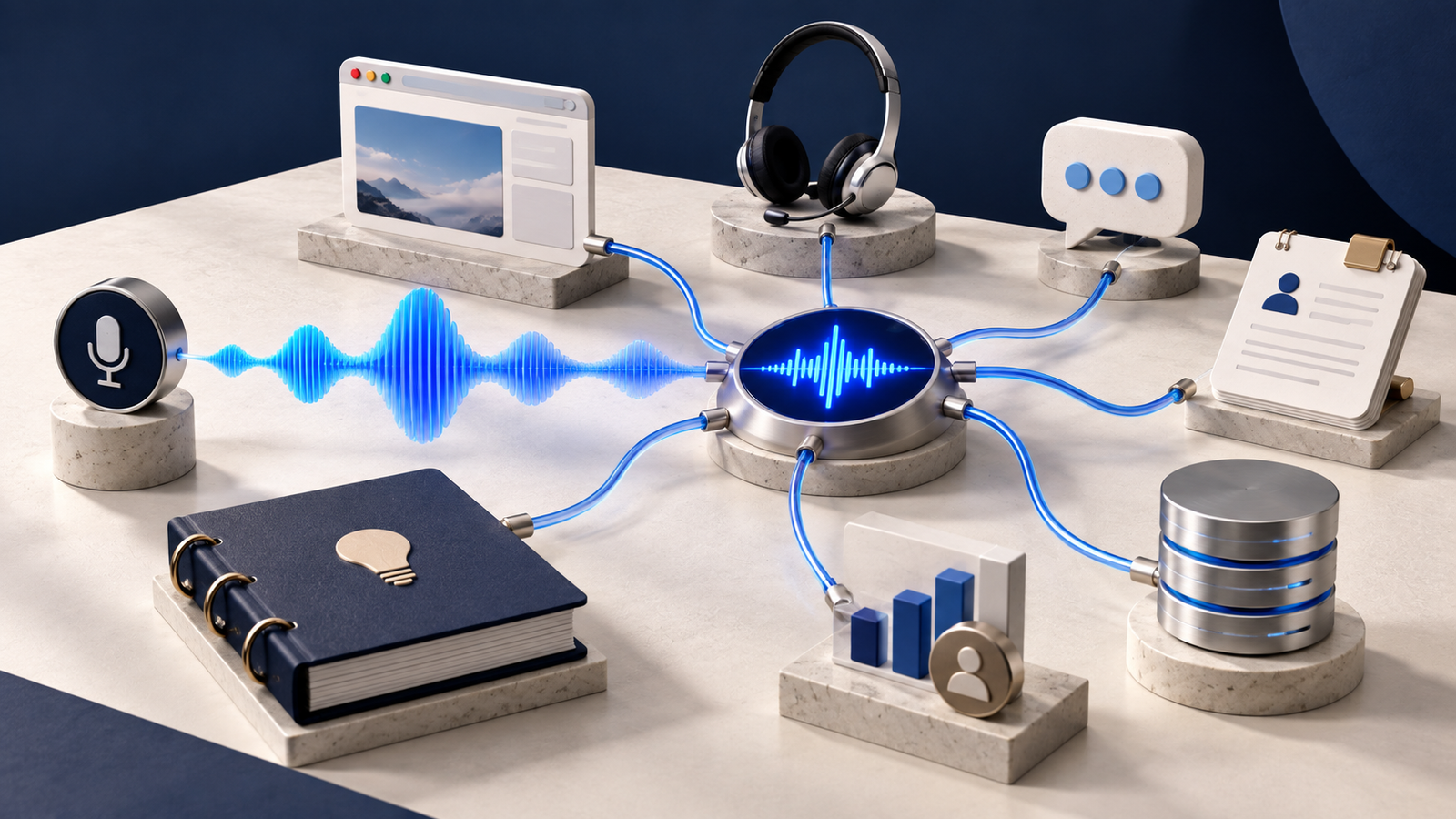 Voice OS verbindet Web, Headset, Chat, Wissen und Systeme